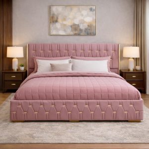 Royal Aura Upholstered King Size Bed