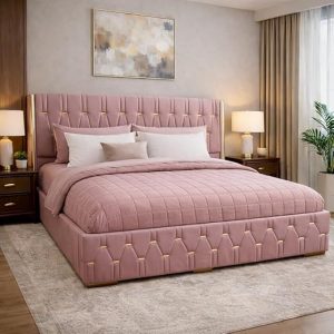 Royal Aura Upholstered King Size Bed