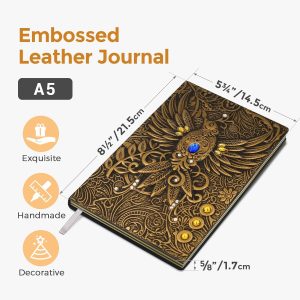 Invite 3D Phoenix Bronze Dnd Vintage Leather Journal