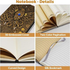 Invite 3D Phoenix Bronze Dnd Vintage Leather Journal